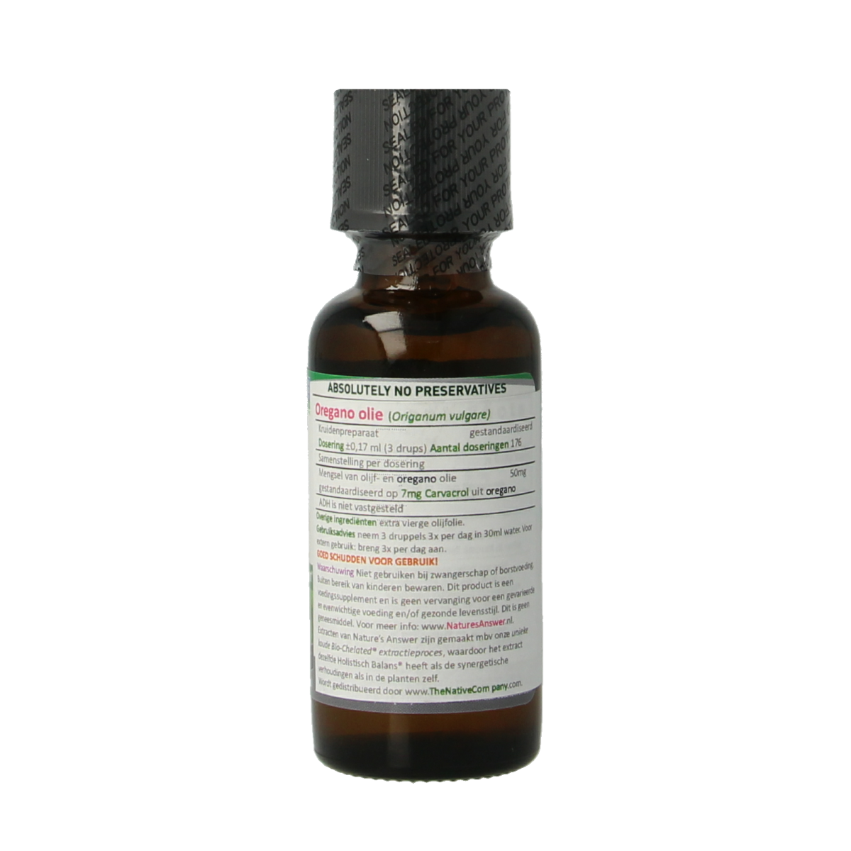 Natures Answer Oregano olie - 50% carvacrol 30.00 Milliliter