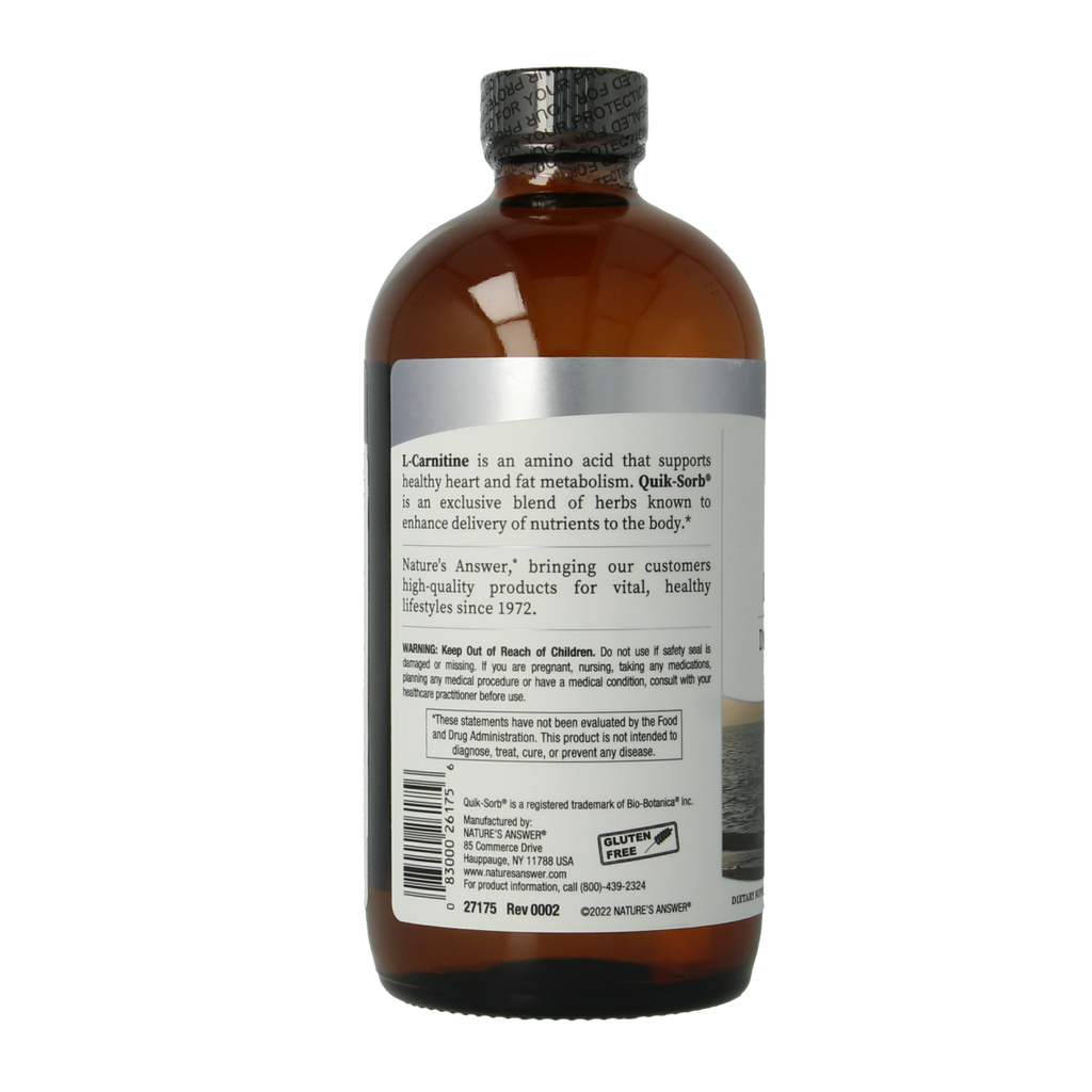 Natures Answer Vloeibaar L-Carnitine - Liquid L-Carnitine 1200mg 480.00 Milliliter