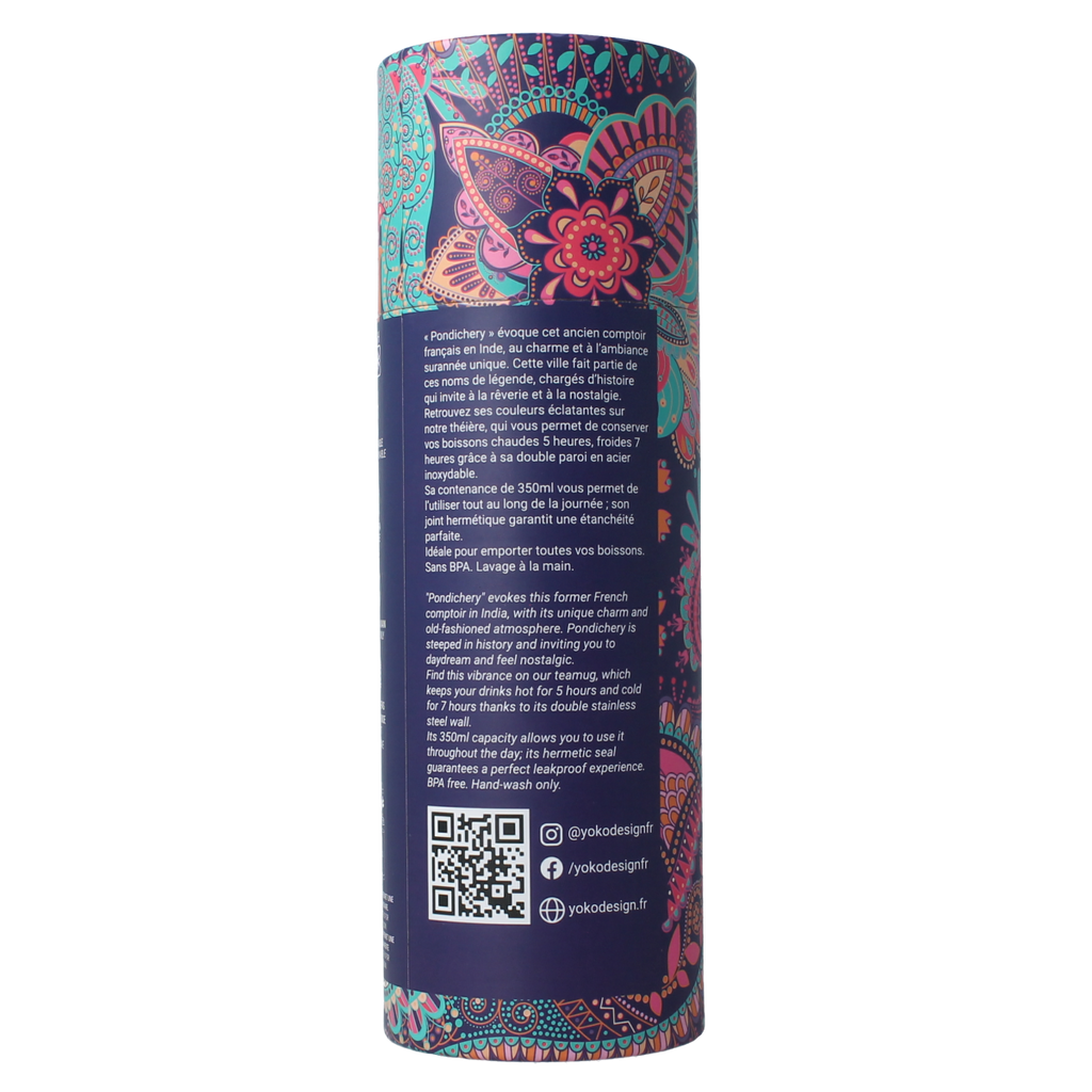 Yoko Drinkfles pondicherry & theefilter 350ml 1.00 Stuks