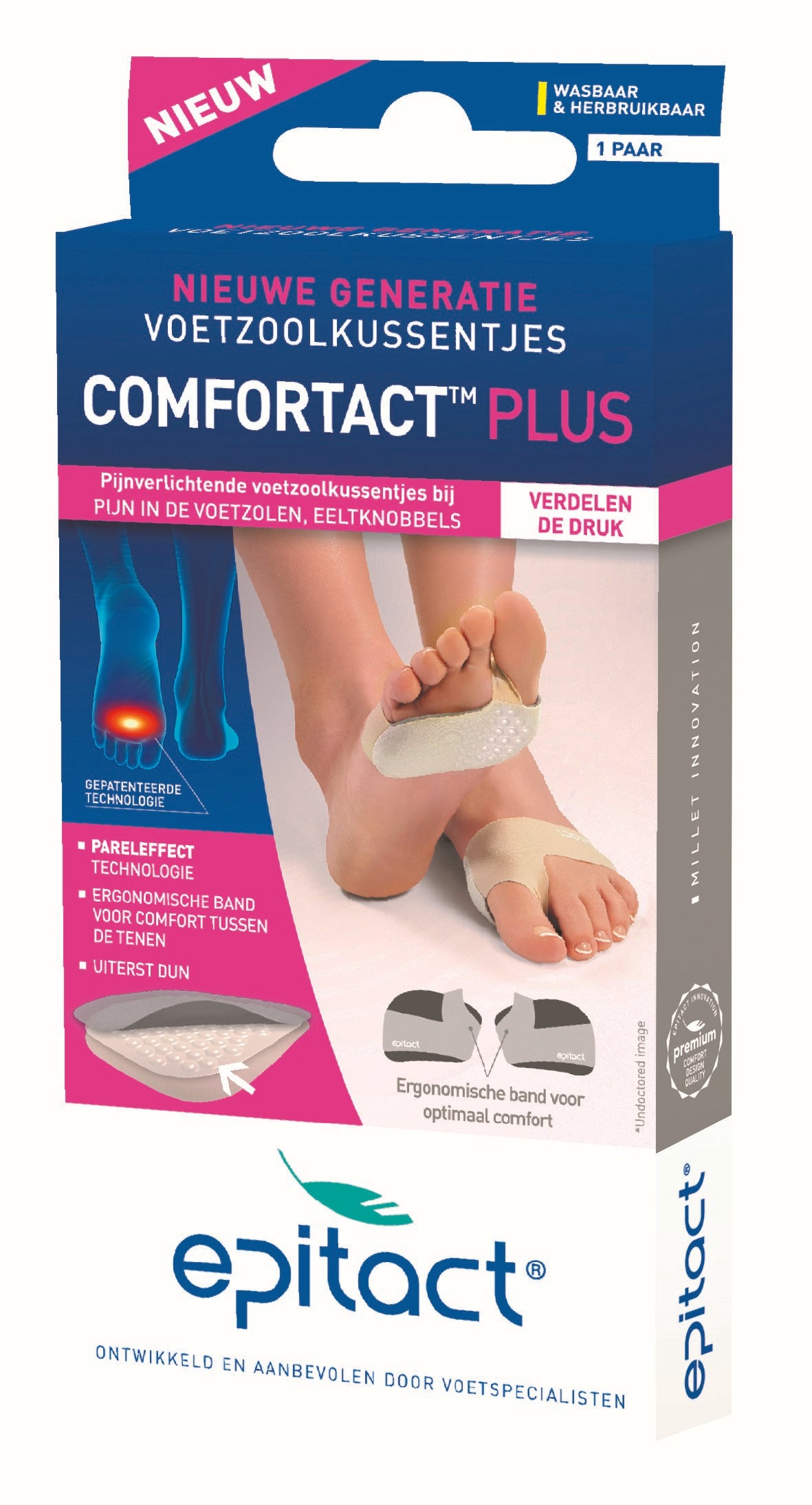 Epitact Voetzoolkussentjes comfort maat 42/45 2.00 Stuks