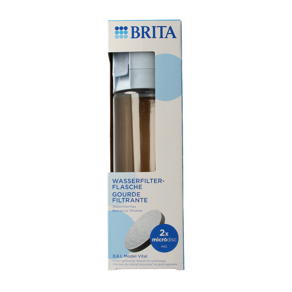Brita BRITA waterfilterfles lightblue 3.00 Stuks