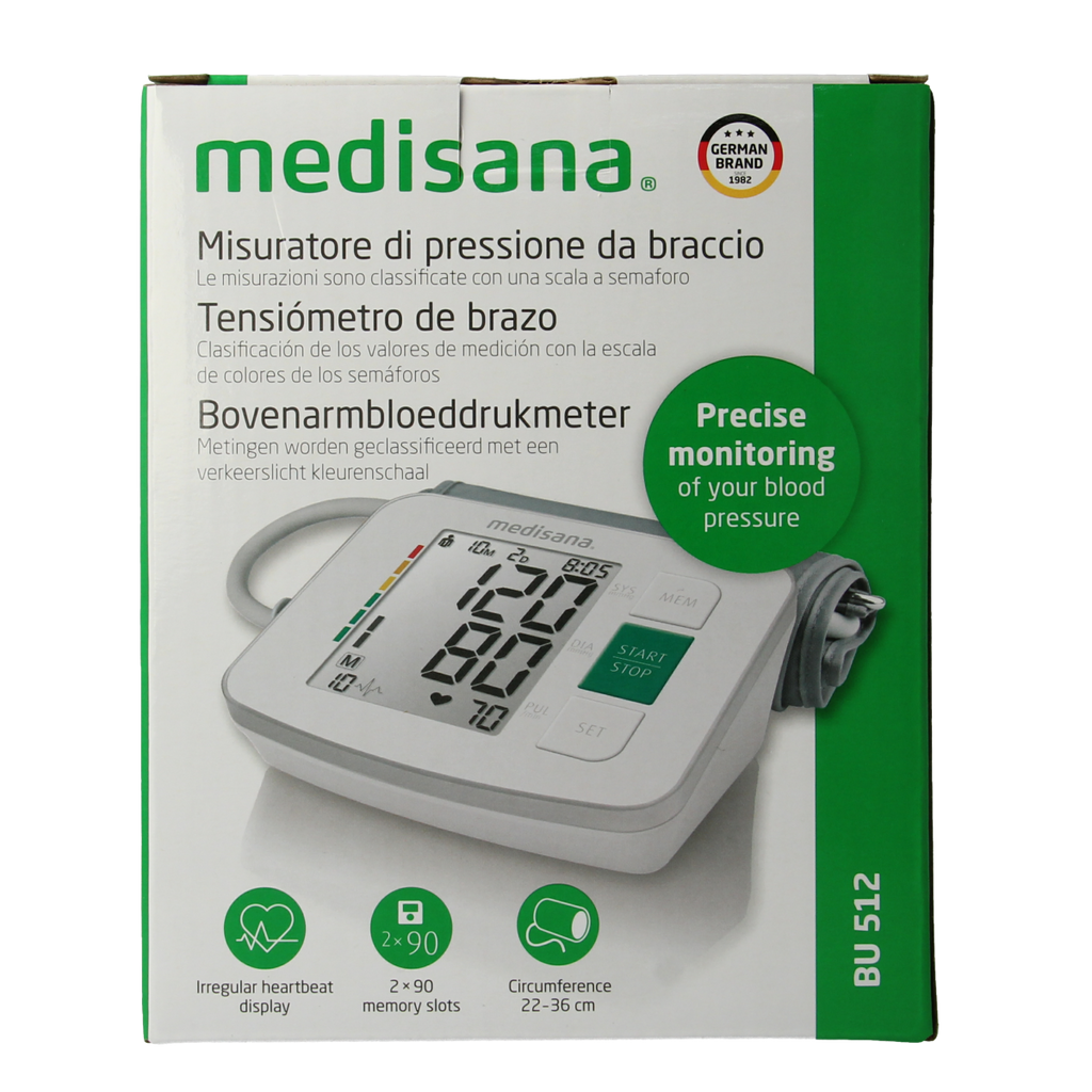 Medisana Bloeddrukmeter bovenarm BU512 1.00 Stuks