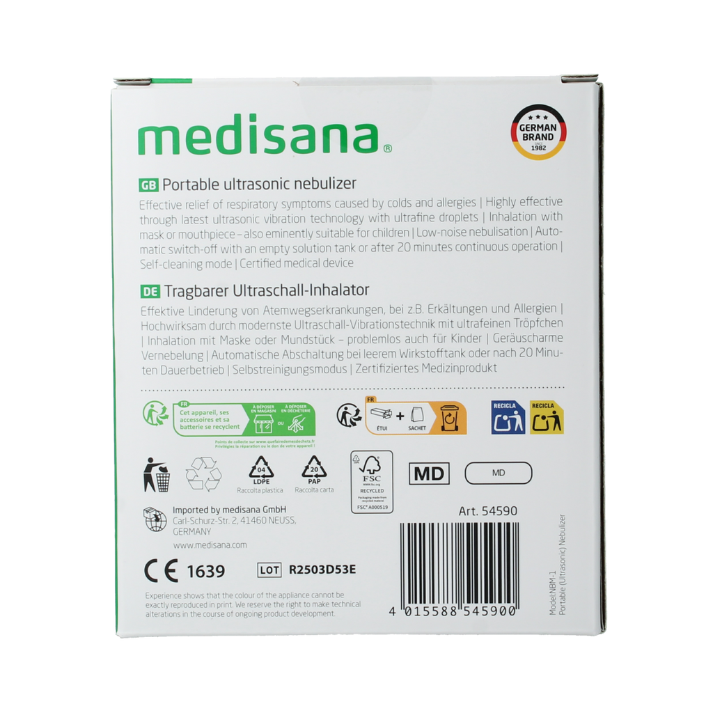 Medisana IN 515 Ultrasone inhalator 1.00 Stuks