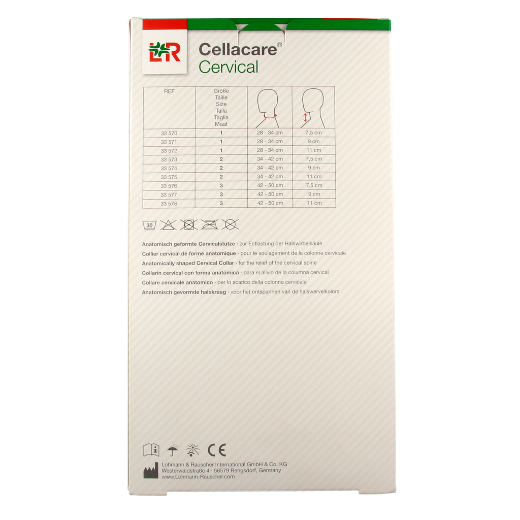 Cellacare Cervical nekkraag zwart 9cm 1.00 Stuks
