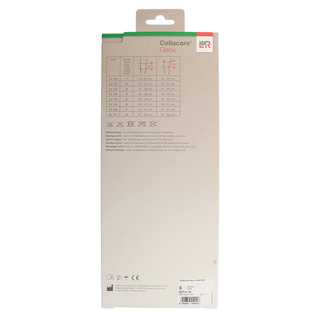 Cellacare Genu comfort kniebandage maat 6 1.00 Stuks