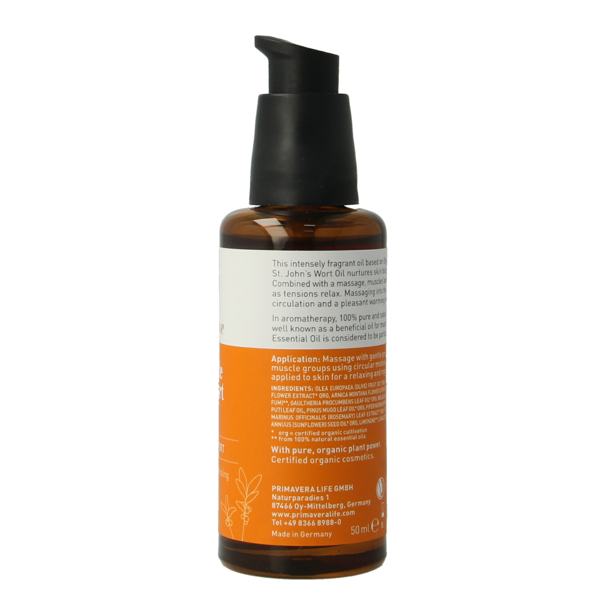 Primavera Muscle comfort rub bio 50.00 Milliliter