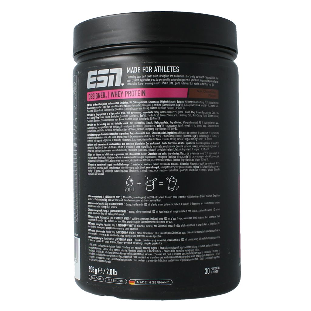 ESN Designer whey milk chocolate 908.00 Gram