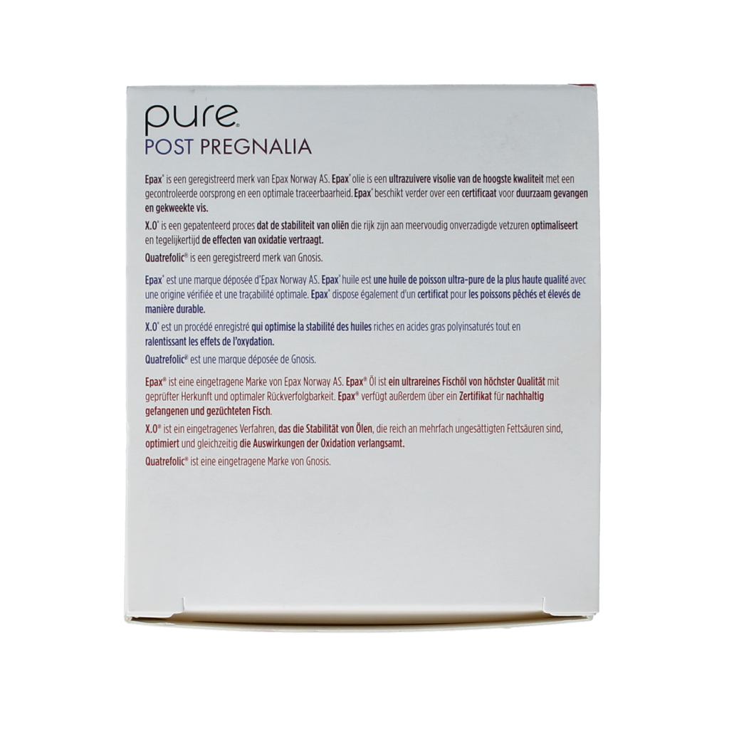 Pure Post pregnalia 30 tabletten & 30 softgels 60.00 Stuks