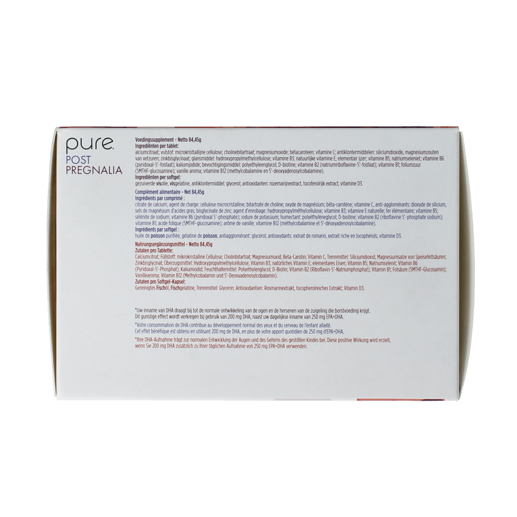 Pure Post pregnalia 30 tabletten & 30 softgels 60.00 Stuks