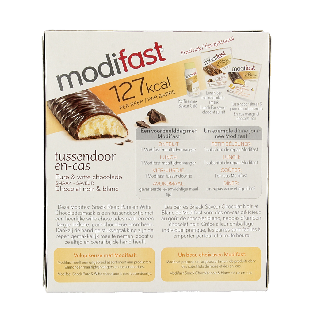Modifast Proteine shape bar dark and white chocolate 6x31g 1.00 Stuks