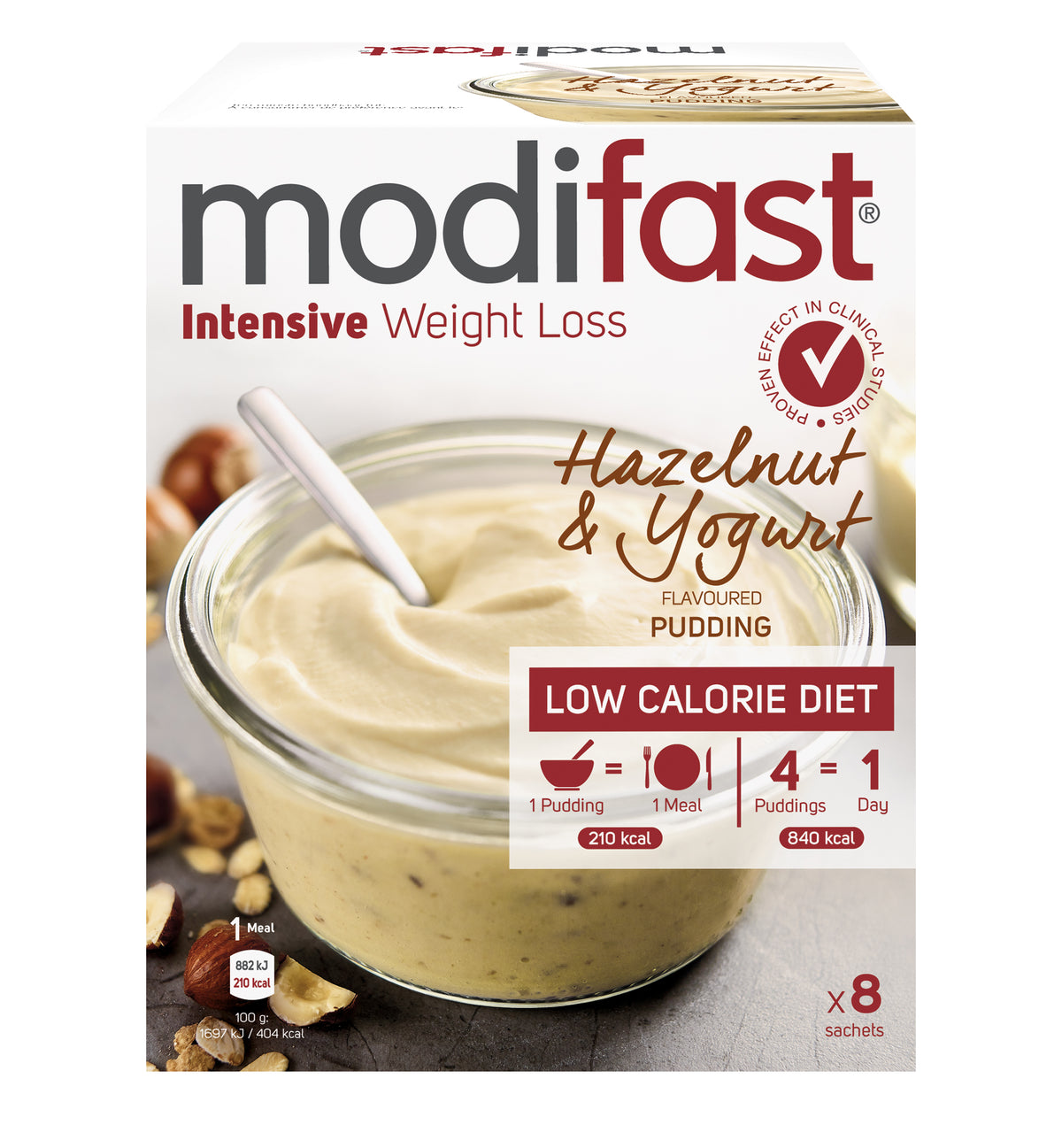 Modifast Intensive pudding yogurt hazelnut 440.00 Gram