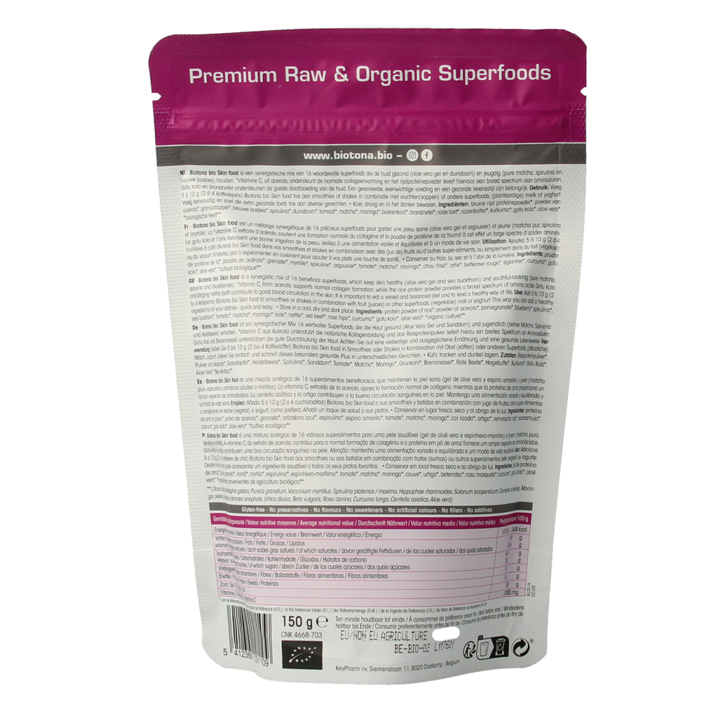 Biotona Skin food raw powder bio 150.00 Gram