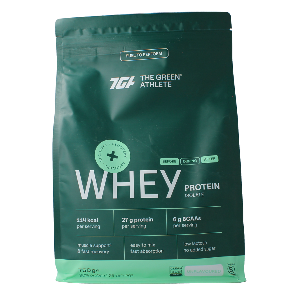 The Green Athlete Whey protein isolate  unflavoured 750.00 Gram