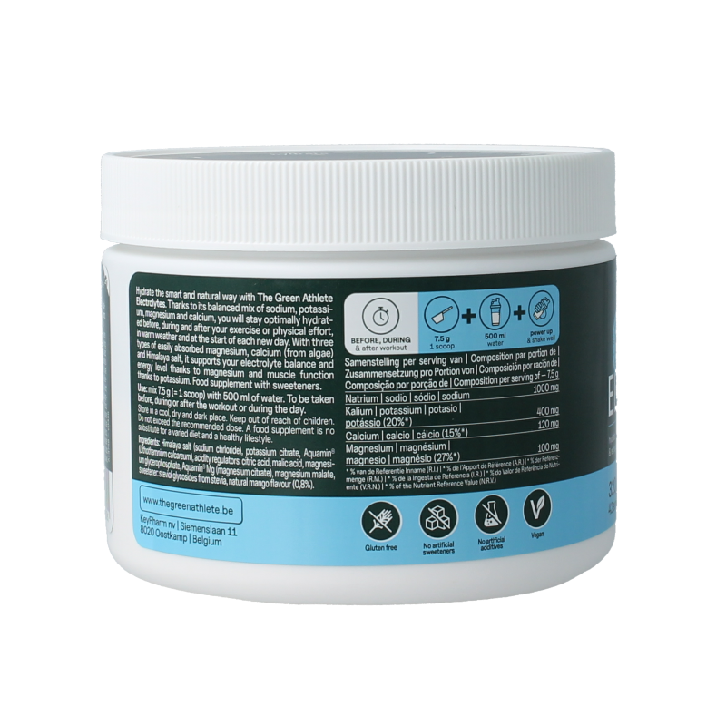 The Green Athlete Electrolytes mango 320 Gram