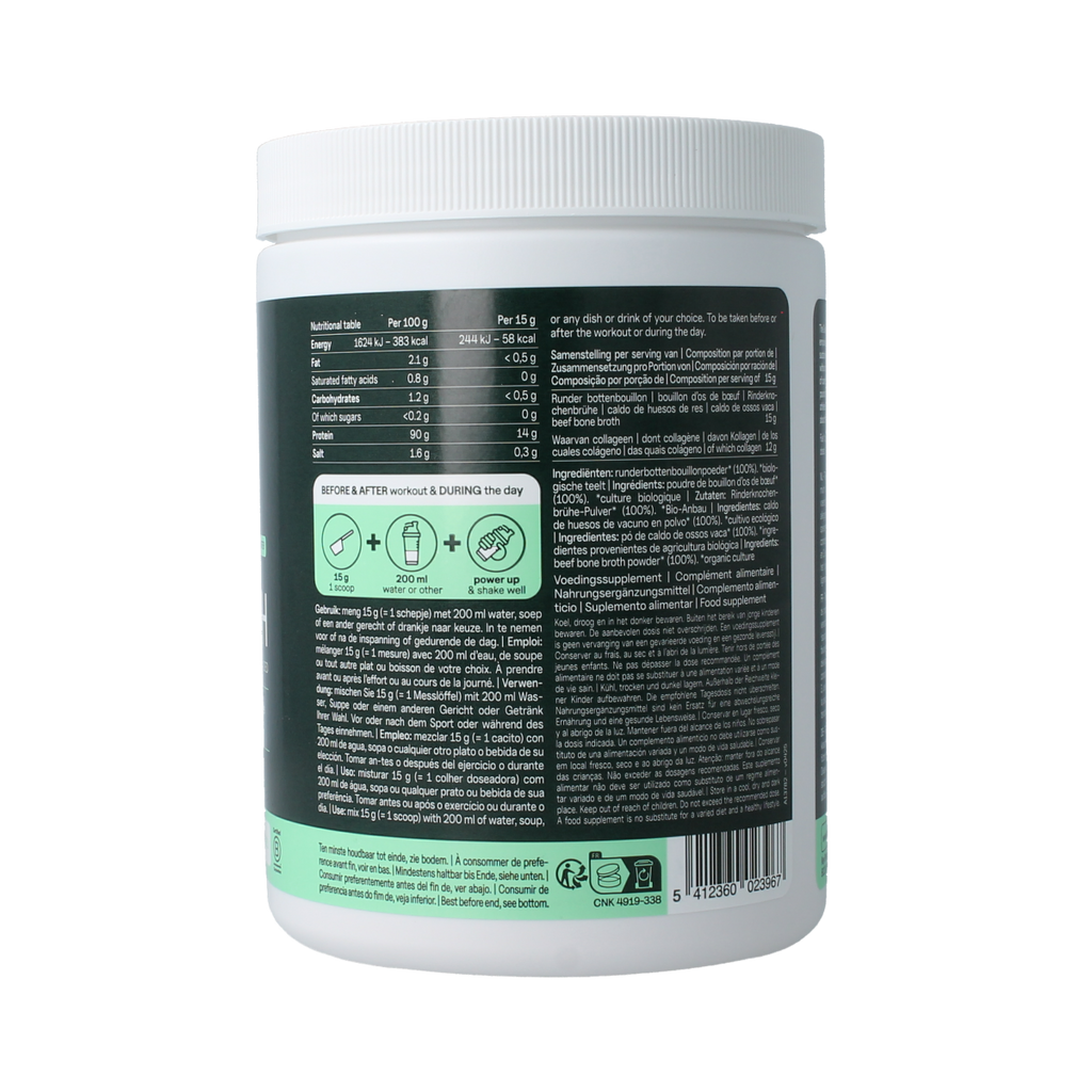 The Green Athlete Beef bone broth bio 225.00 Gram