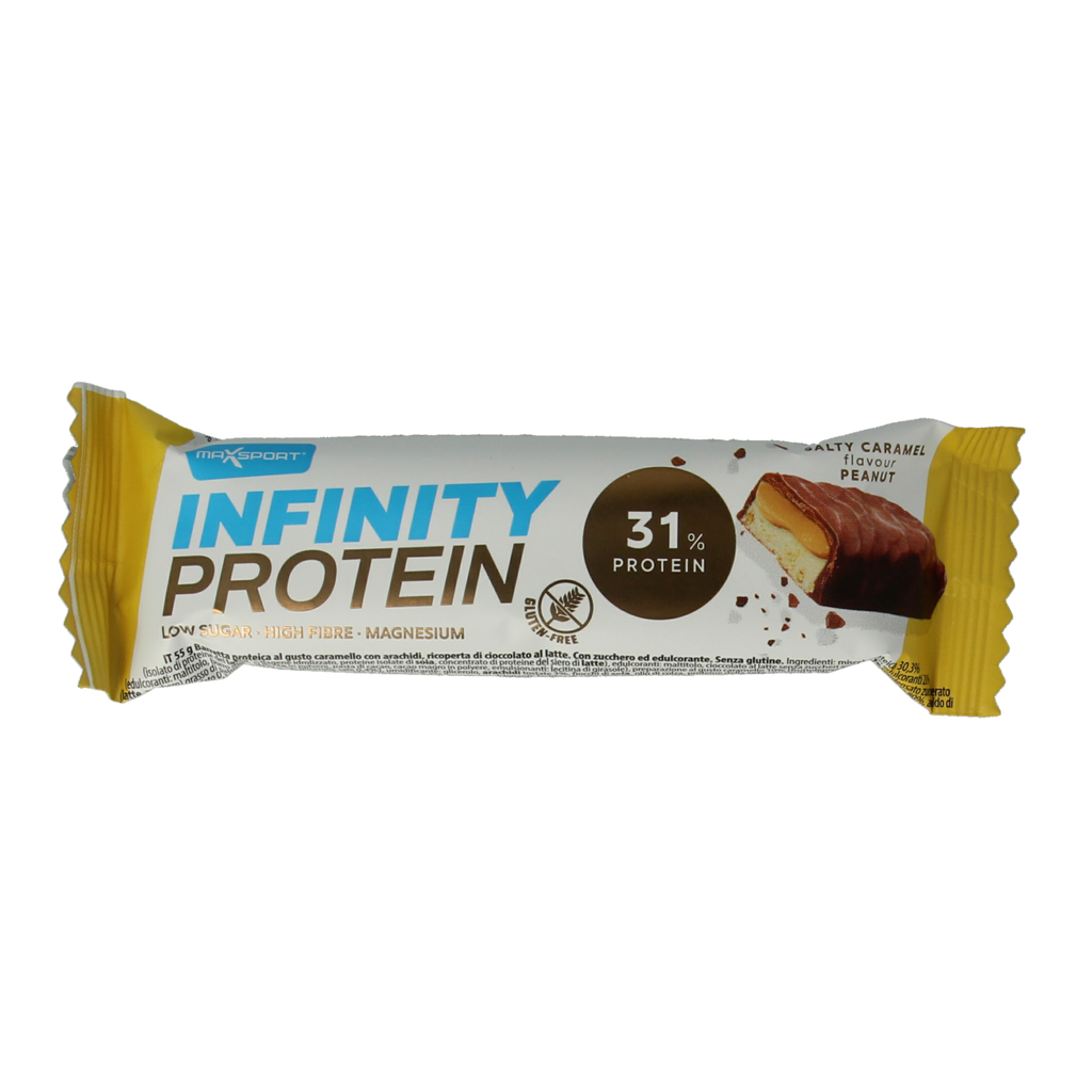 Max Sport Protein infinity reep salty caramel-peanut 55.00 Gram