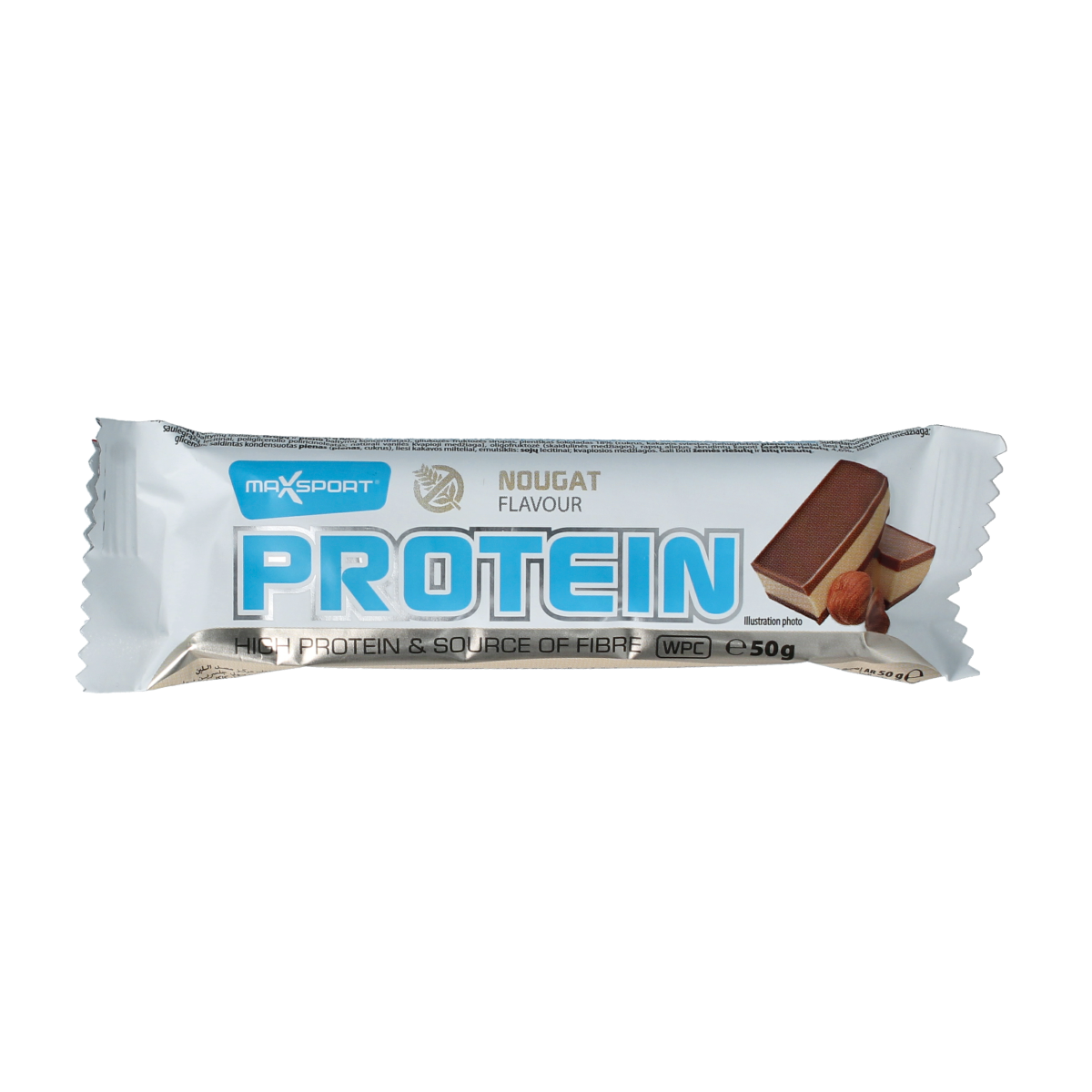 Max Sport Proteine GF reep nougat 50.00 Gram