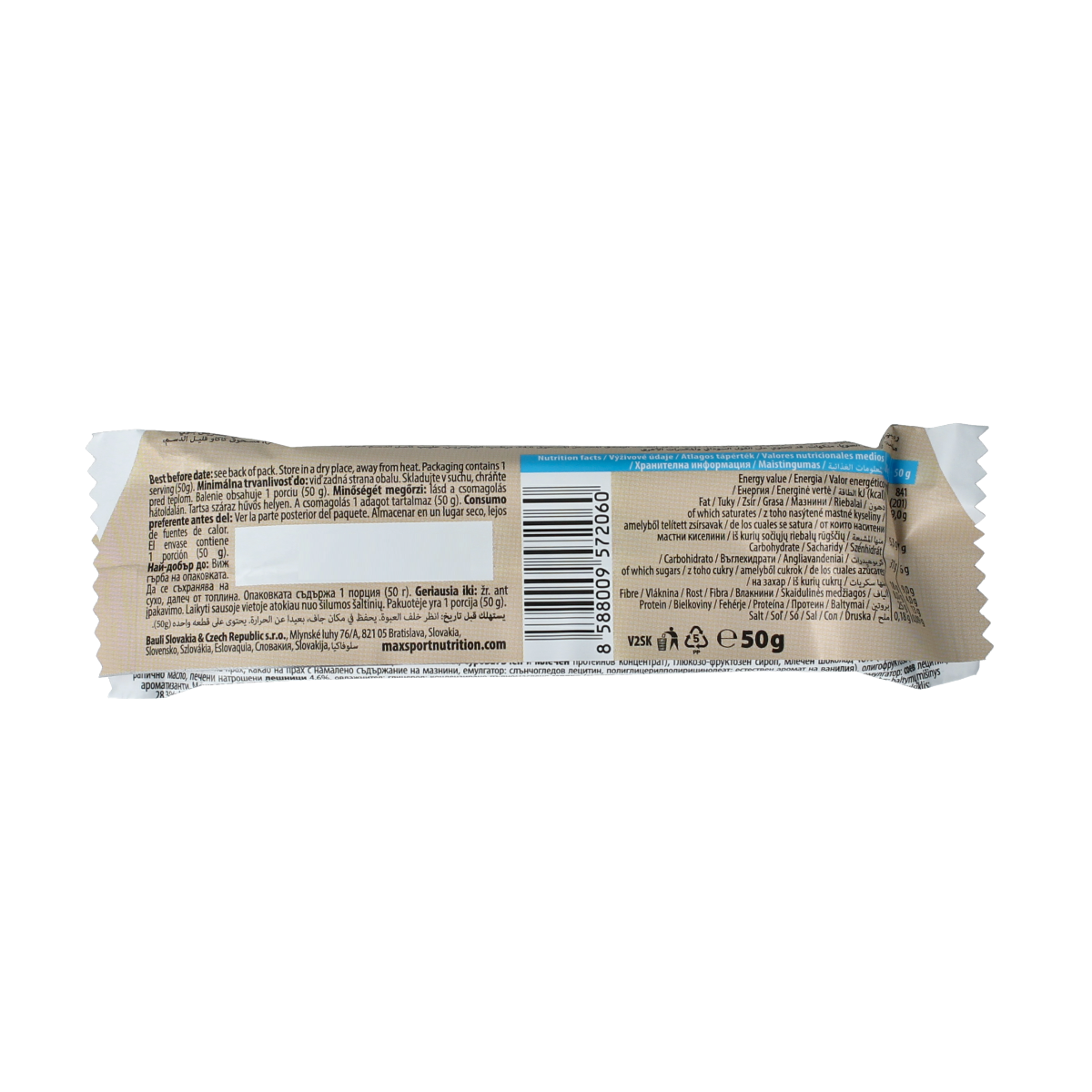 Max Sport Proteine GF reep nougat 50.00 Gram