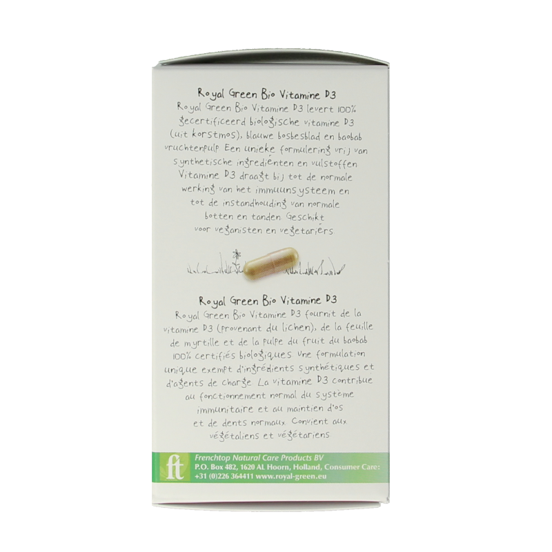 Royal Green Vitamine D3 bio 60 Vegetarische capsules