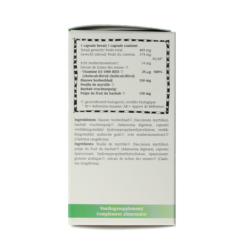 Royal Green Vitamine D3 bio 60 Vegetarische capsules