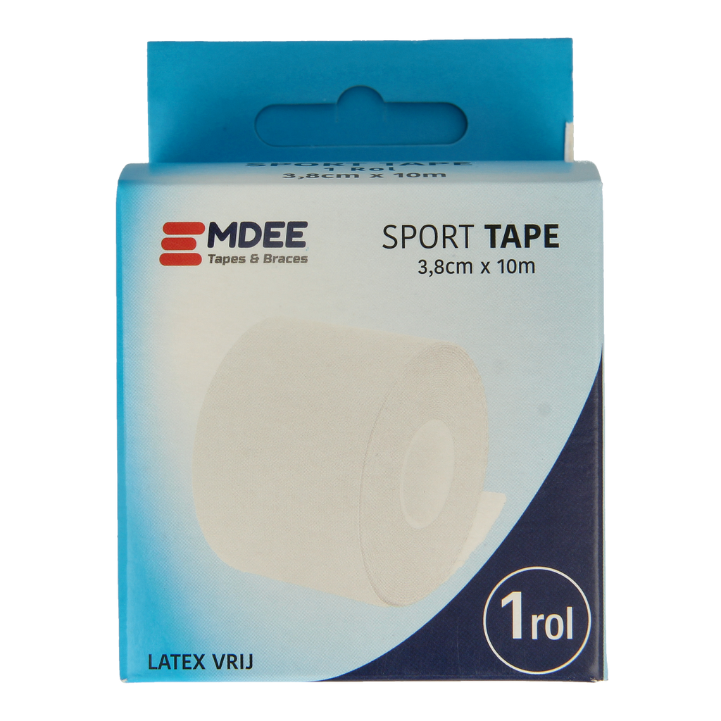 Emdee Sport tape 3.8cm x 10m wit 1.00 Stuks