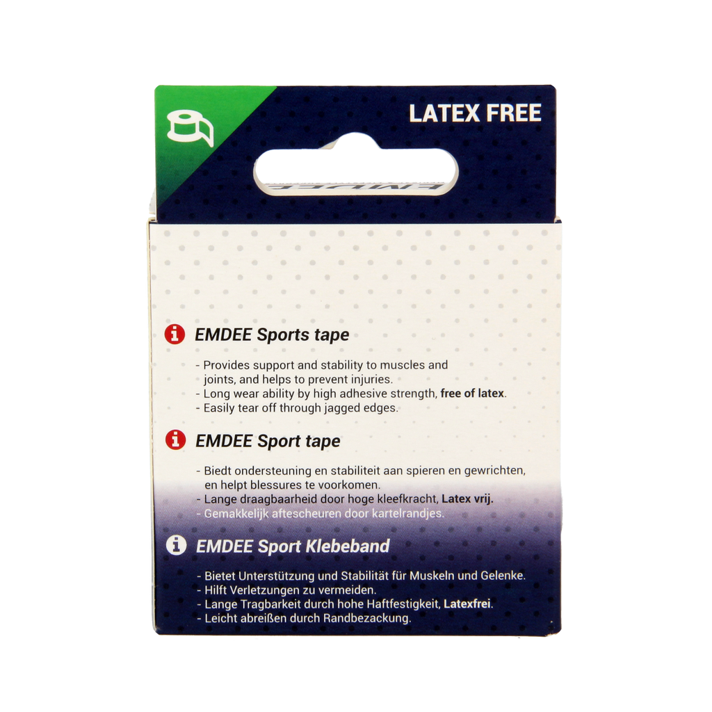 Emdee Sport tape 3.8cm x 10m huidkleur 1.00 Stuks