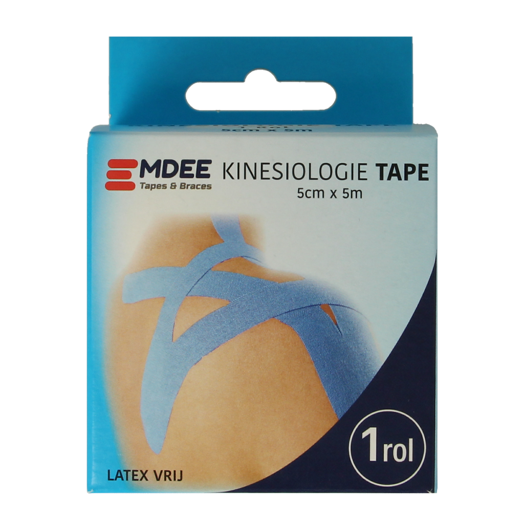 Emdee Kinesio tape licht blauw non cut 1.00 Rol
