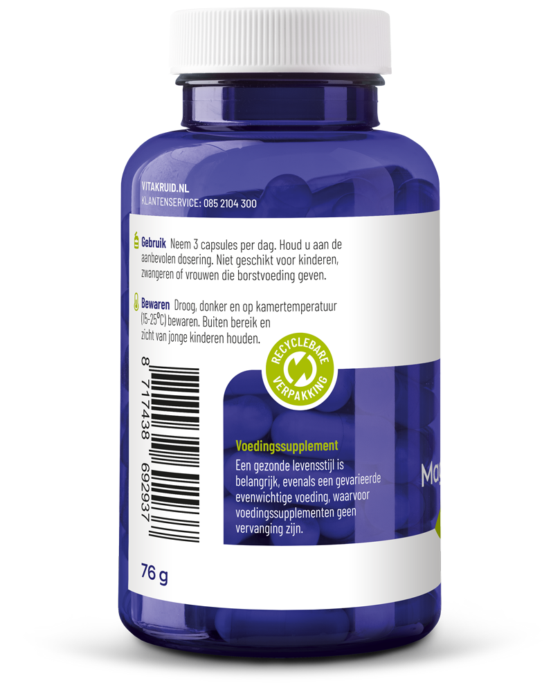 Vitakruid Magnesium L-threonaat met gepatenteerd magtein 90.00 Vegetarische capsules
