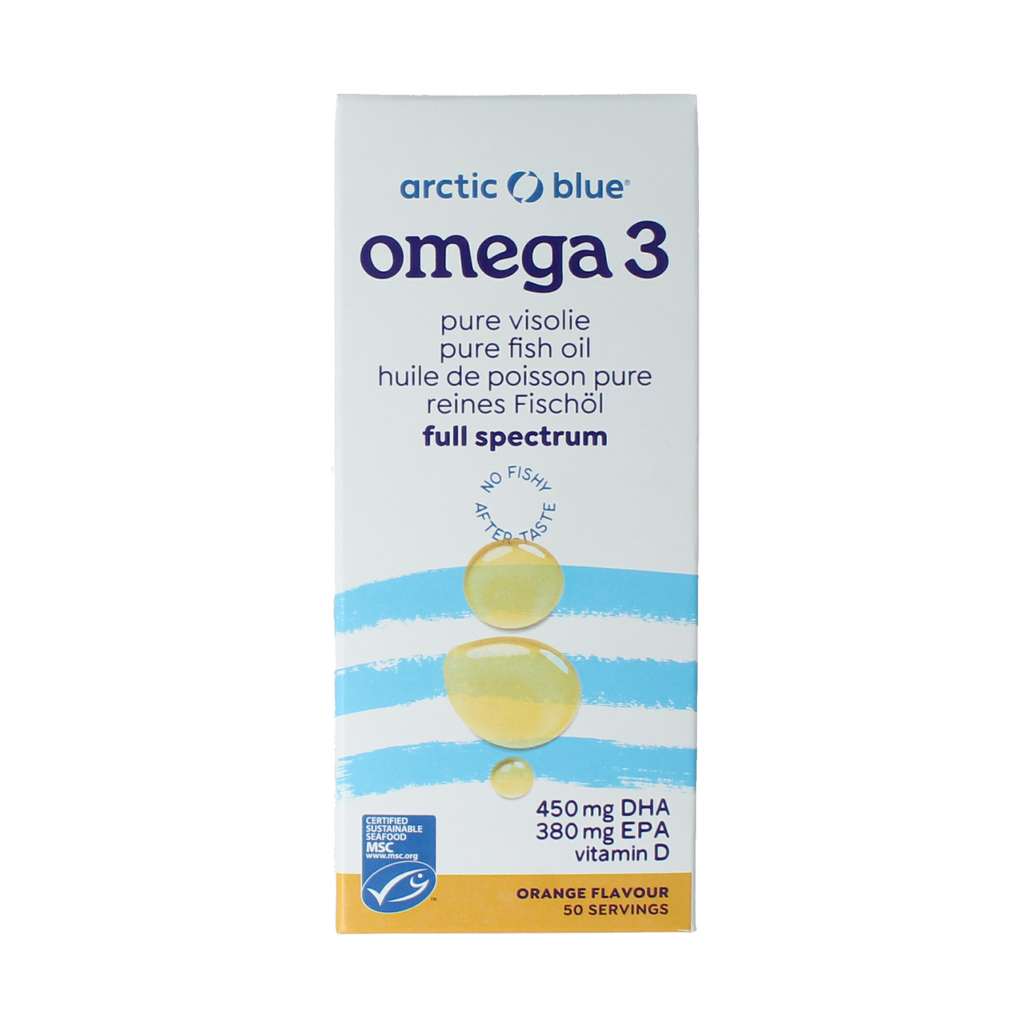 Arctic Blue Omega 3 pure visolie met vitamine D 250.00 Milliliter