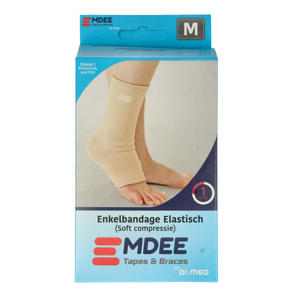 Emdee Elastic support enkel maat M huidskleur 1.00 Stuks