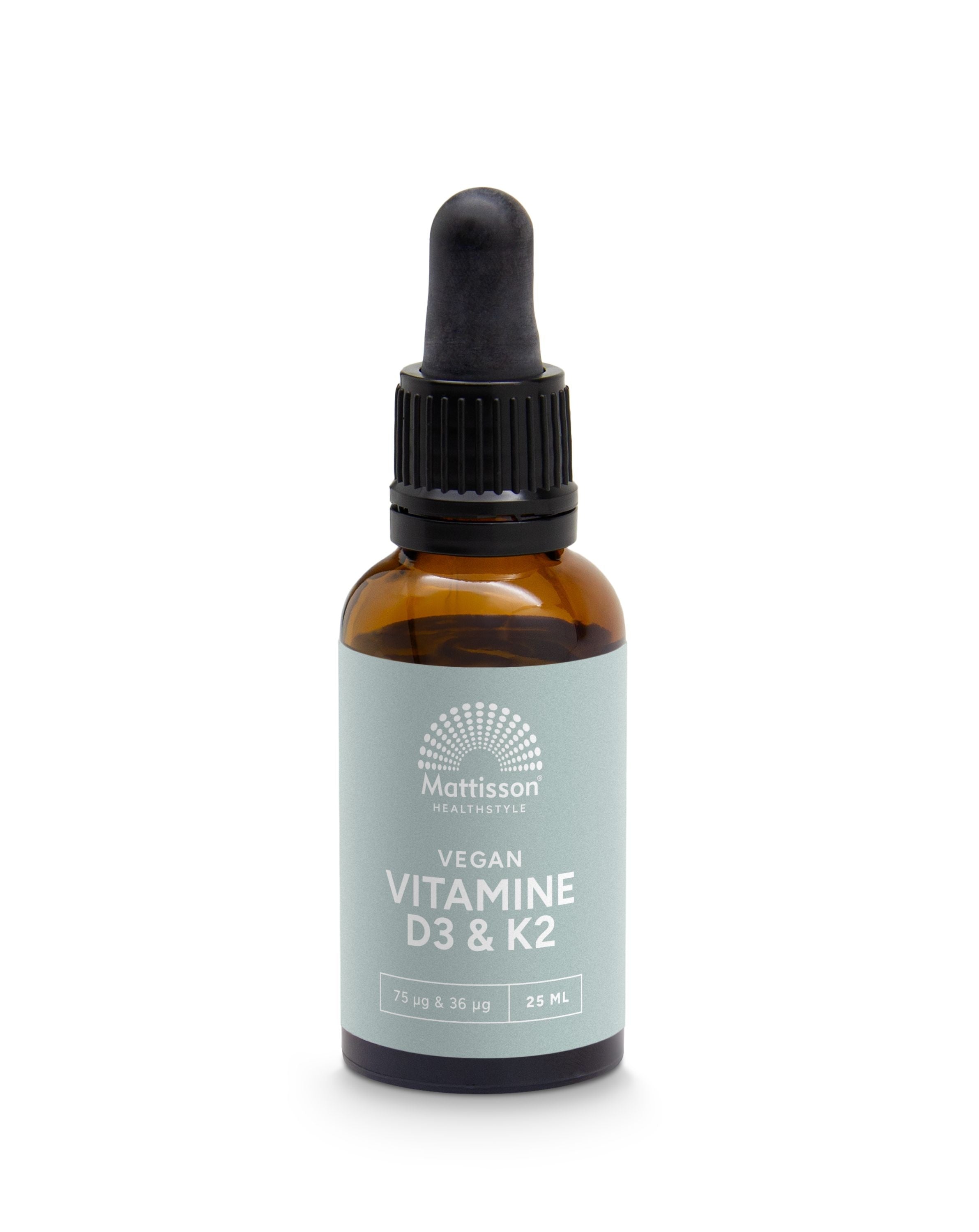 Mattisson Vitamine D3/K2 75mcg/36mcg vegan druppels 25.00 Milliliter