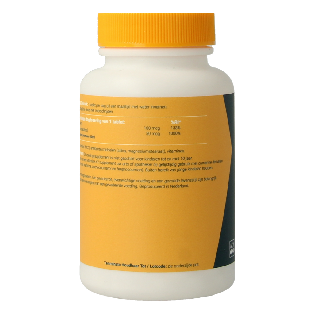Fittergy K2 (100mcg) en D3 (50mcg) 60.00 Tabletten
