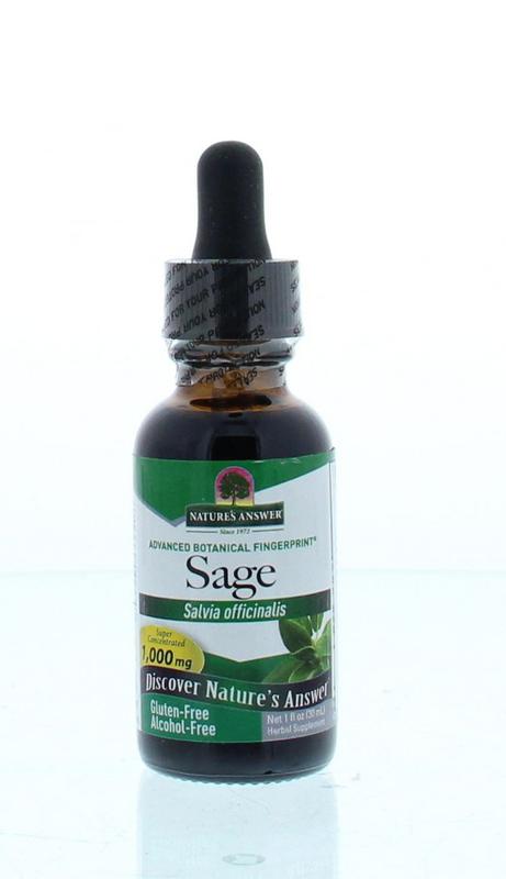 Natures Answer Salie/salvia extract alcoholvrij 30 Milliliter